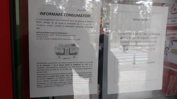 PROFI a vândut OUĂ INFECTATE cu SALMONELLA