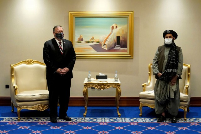 Qatar: Secretarul de stat american Mike Pompeo a discutat cu negociatorii talibani