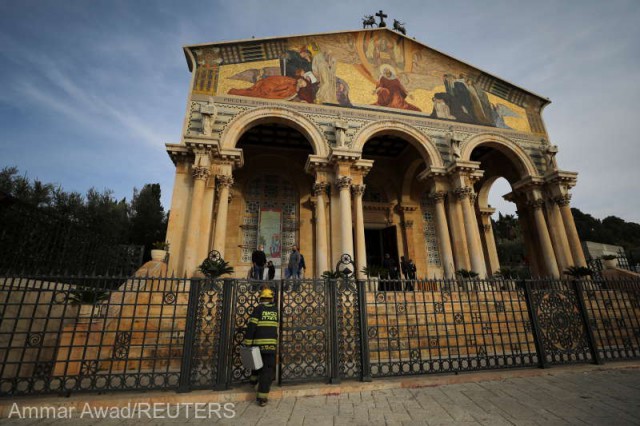 Tentativă de incendiere a Bisericii Tuturor Naţiunilor din Ierusalim; poliţia a arestat un suspect