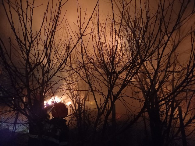 INCENDIU în Oltina: Au ARS 20 de TONE de FURAJE