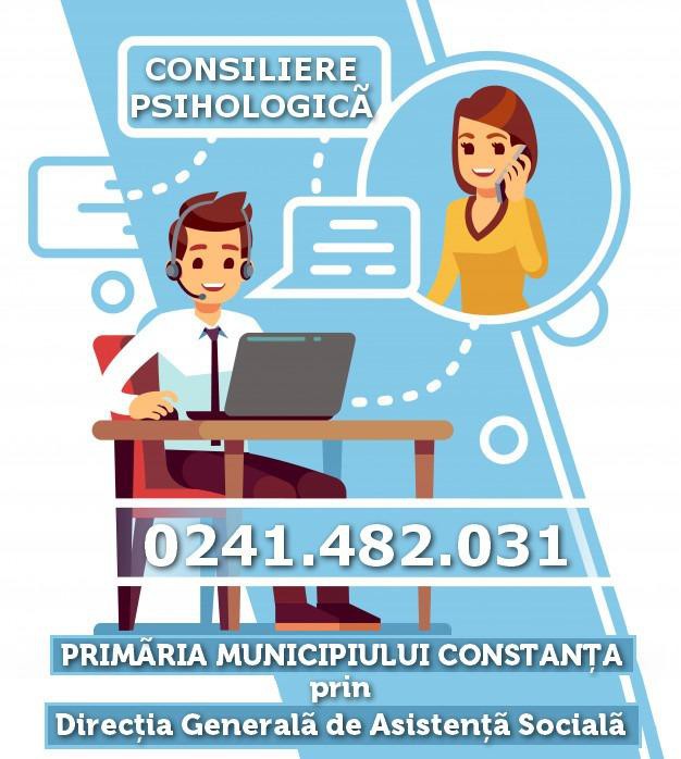 Primăria Municipiului CONSTANȚA oferă CONSILIERE psihologică GRATUITĂ Primăria Municipiului CONSTANȚA oferă CONSILIERE psihologică GRATUITĂ