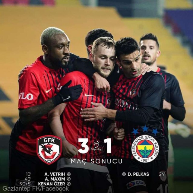 Gaziantep, echipa antrenată de Marius Şumudică, a învins-o pe Fenerbahce în campionatul Turciei