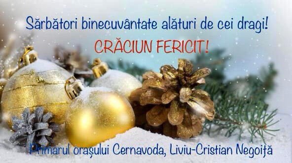 Primăria oraşului Cernavodă urează Crăciun Fericit tuturor românilor