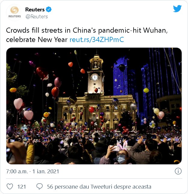 Șoc de Anul Nou: New York – pustiu, Wuhan – puhoi Șoc de Anul Nou: New York – pustiu, Wuhan – puhoi