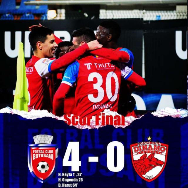 Liga I: FC Botoşani - Dinamo 4-0