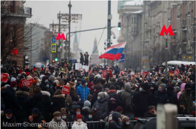 Proteste în Rusia: Zeci de mii de oameni au răspuns apelului lui Navalnîi în întreaga ţară
