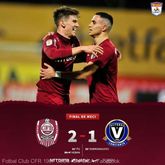 Fotbal - Liga I: CFR Cluj - FC Viitorul 2-1