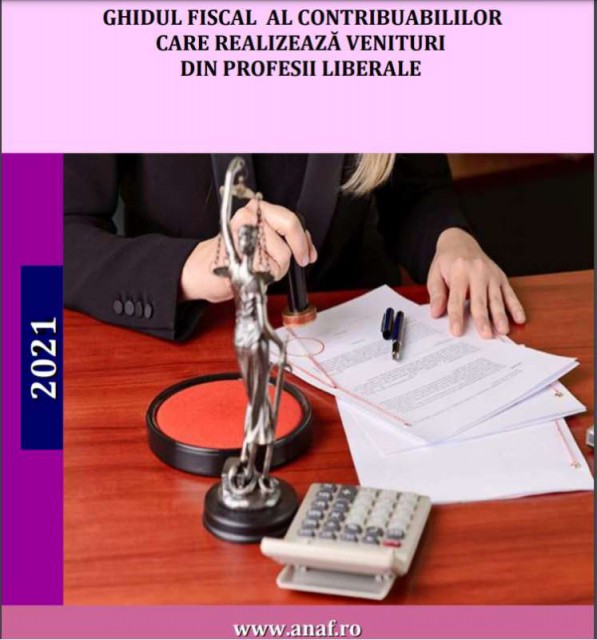 Ghidul fiscal al contribuabililor care realizează venituri din profesii liberale, publicat pe site-ul ANAF