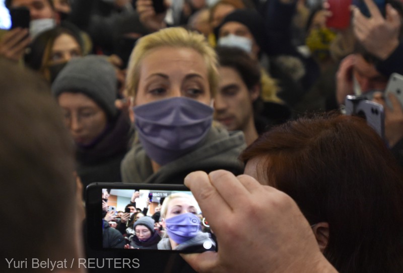 Rusia: Soţia lui Navalnîi, reţinută la protestul de la Moscova