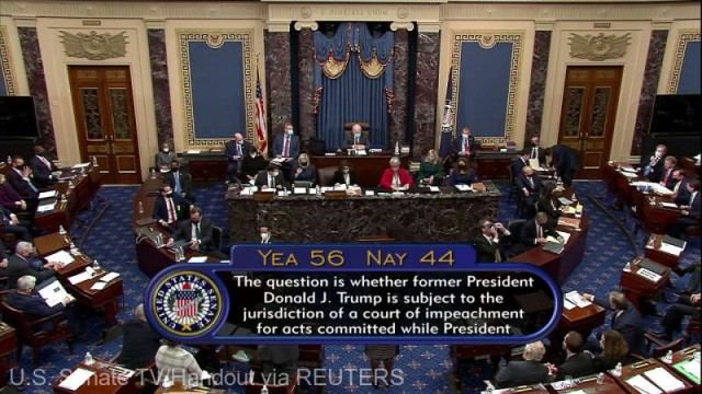 SUA: Senatul a votat pentru continuarea procesului de impeachment a lui Donald Trump