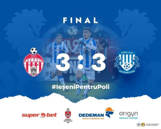 Sepsi OSK Sfântu Gheorghe - Politehnica Iaşi 3-3