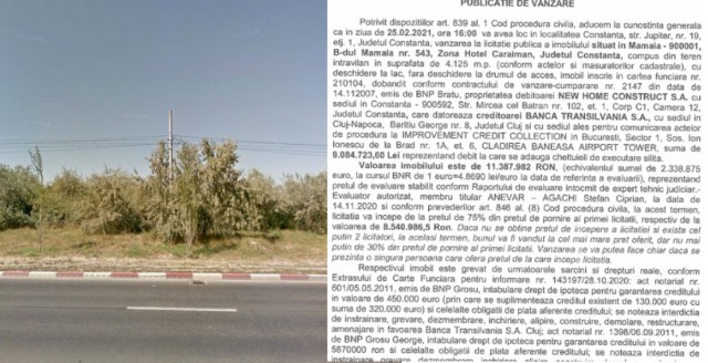 Un TEREN din Mamaia, deținut de o firmă ce apare în dosarul RETROCEDĂRILOR, SCOS la LICITAȚIE