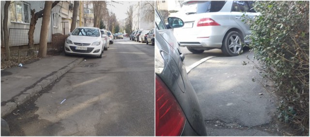 Pe STRADA București, în lipsa pietonilor, MAȘINILE merg pe TROTUARE. Video
