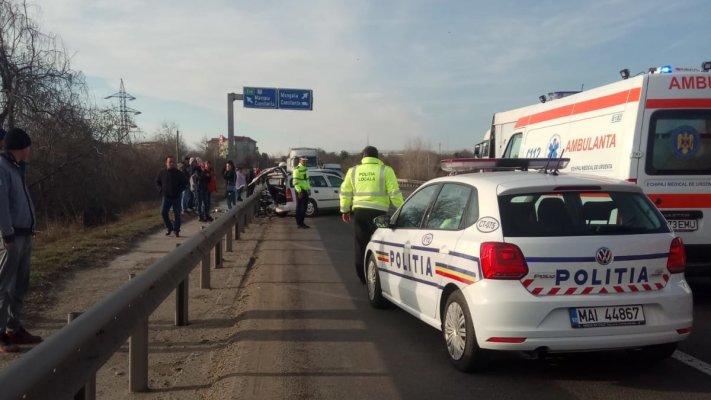 Accident rutier la ieșire din Medgidia: au fost implicate 2 autoturisme
