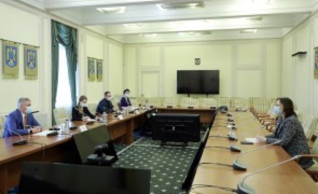 Lucian Bode, întâlnire la sediul MAI, cu Tatiana Proskuryakova, manager de țară