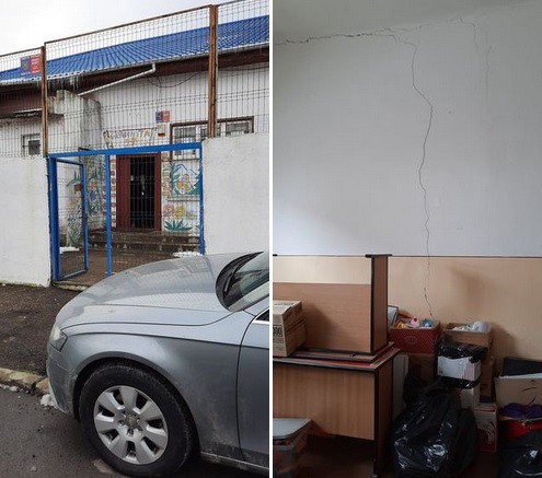 La Grădinița 34, COPIII se joacă între pereți crăpați, cu igrasie şi cu infiltrații de apă