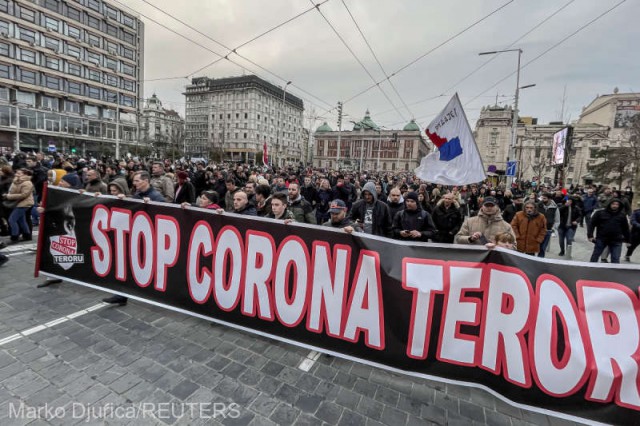Coronavirus - Serbia: Proteste la Belgrad împotriva măsurilor restrictive