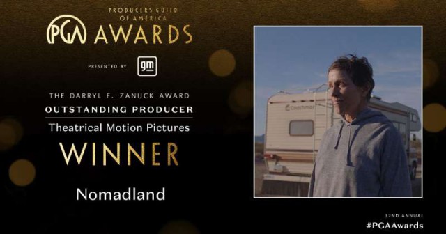 Filmul „Nomadland“, premiat de Sindicatul producătorilor americani