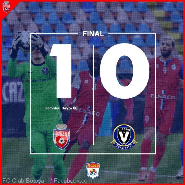 Fotbal - Liga I: FC Botoşani - FC Viitorul 1-0