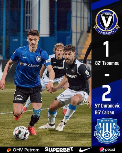 Liga I: FC Viitorul Constanţa - Politehnica Iaşi 1-2