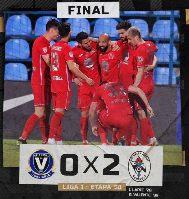 Liga 1: Gaz Metan Mediaș, victorie în derbiul județului Sibiu (2-1 vs Hermannstadt)