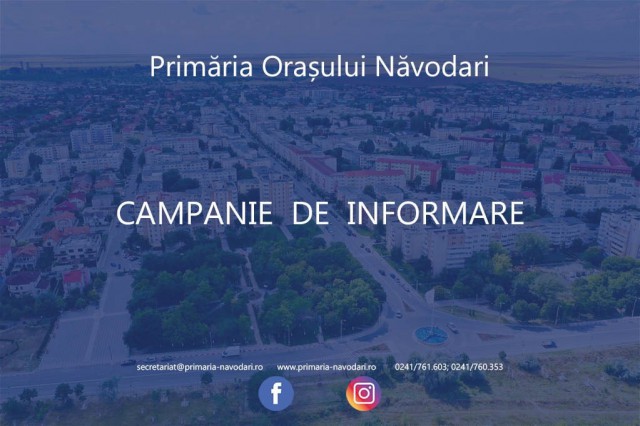 Campanie de informare privind înscrierile la clasa pregătitoare, în NĂVODARI!