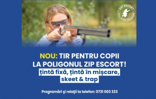 Tir pentru copii la poligonul Zip Escort