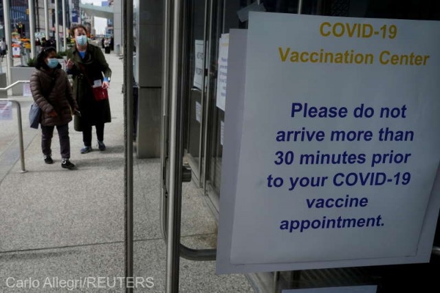 Coronavirus - SUA: Jumătate din populaţia adultă a fost vaccinată cu cel puţin o doză