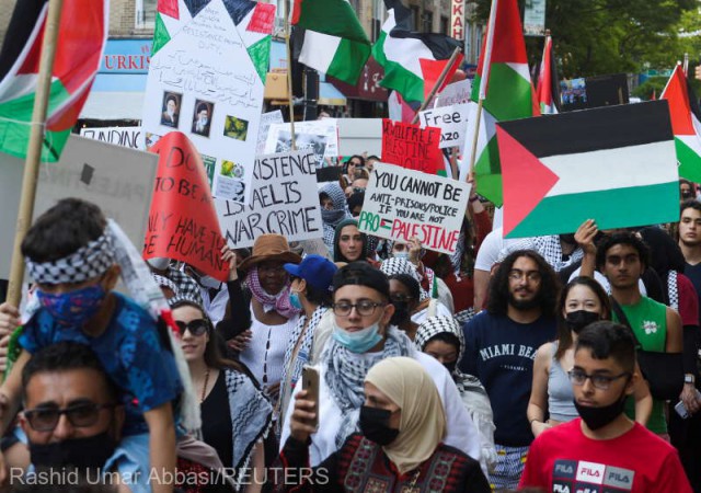 SUA: Mii de manifestanţi pro-palestinieni în mai multe oraşe americane