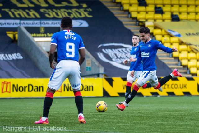 Fotbal: Ianis Hagi a marcat un gol şi a obţinut un penalty pentru Rangers