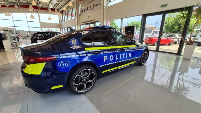 POLIȚIA RUTIERĂ din CONSTANȚA, dotată cu o mașină Alfa Romeo Giulia-VELOCE!