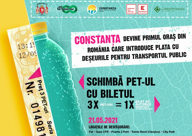 Constanța, primul oraş din România care introduce plata cu deşeuri pentru transportul public
