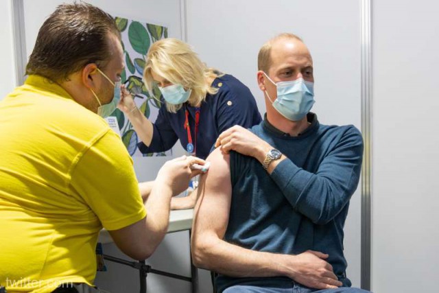 Coronavirus: Prinţul William a primit prima doză a unui vaccin anti-COVID-19