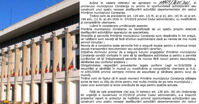 Primăria Constanța ar putea avea PROPRIUL SEDIU