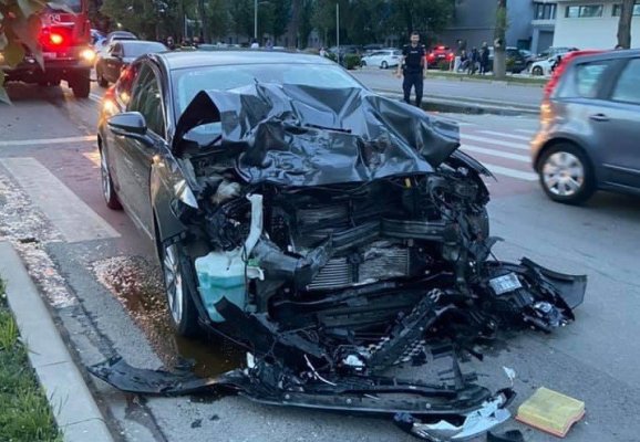 Accident rutier în dreptul hotelului Malibu din Mamaia. VIDEO