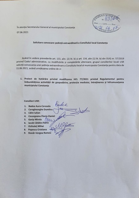 Consilierii USR s-au SUCIT: cer MODIFICAREA unei HOTĂRÂRI de CONSILIU pe care au VOTAT-o