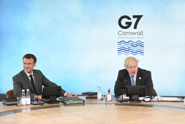 Macron şi Johnson au avut o dispută la G7 pe marginea geografiei post-Brexit a Regatului Unit
