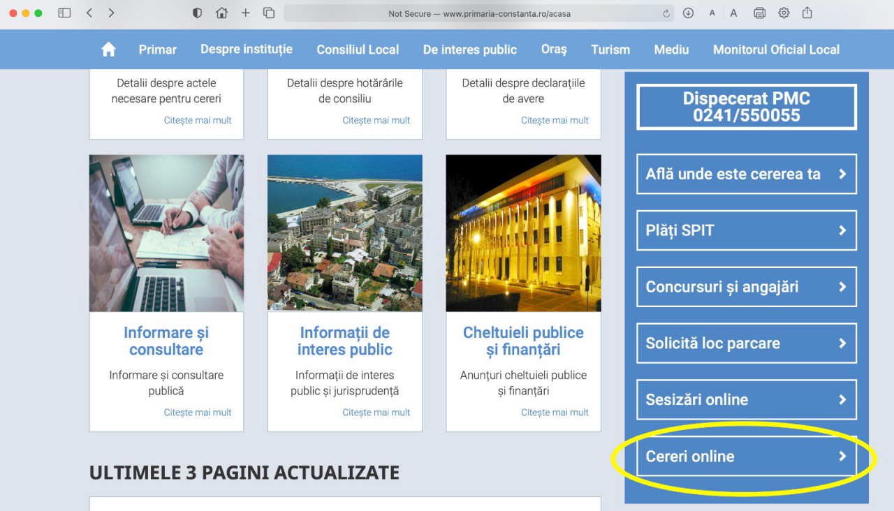 Primăria Constanța a implementat o platformă pentru depunerea cererilor Primăria Constanța a implementat o platformă pentru depunerea cererilor