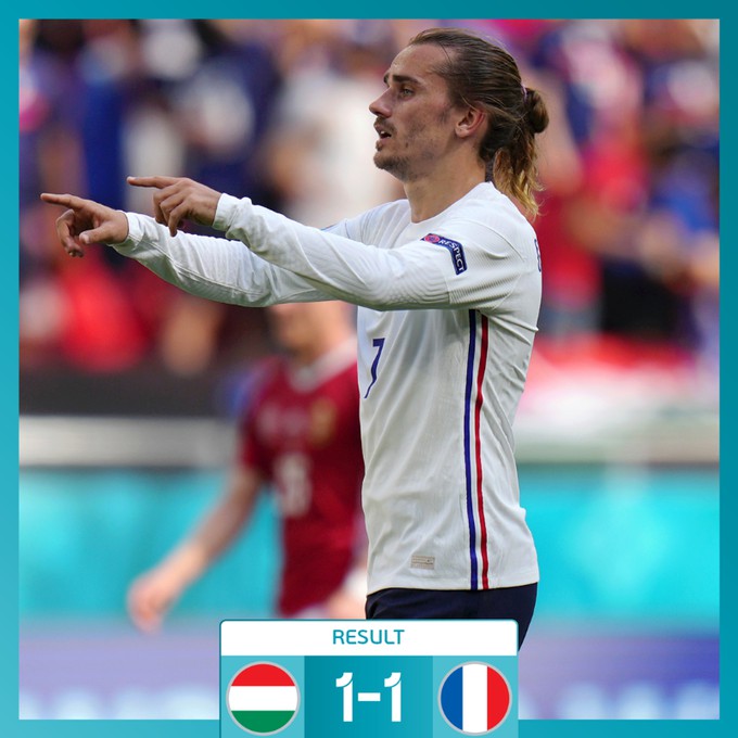 Euro 2020: Surpriza turneului - Ungaria, egala campioanei mondiale (1-1 vs Franța)
