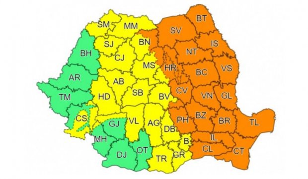 O NOUĂ AVERTIZARE de COD PORTOCALIU în DOBROGEA!