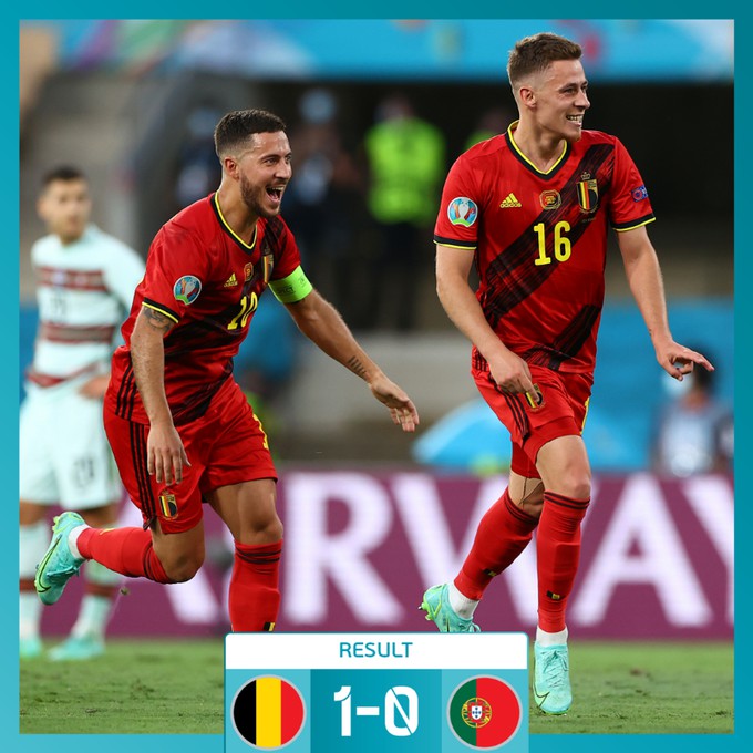 Euro 2020: Belgia, în sferturi după ce a eliminat campioana en-titre (1-0 vs Portugalia)