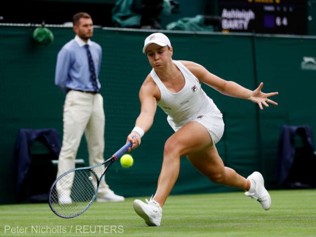 Tenis: Ashleigh Barty, în turul al doilea la Wimbledon