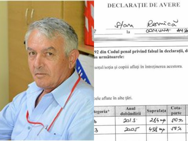 Primarul din Amzacea, Romică Stan, și-a TRIPLAT VENITURILE în ultimii ani