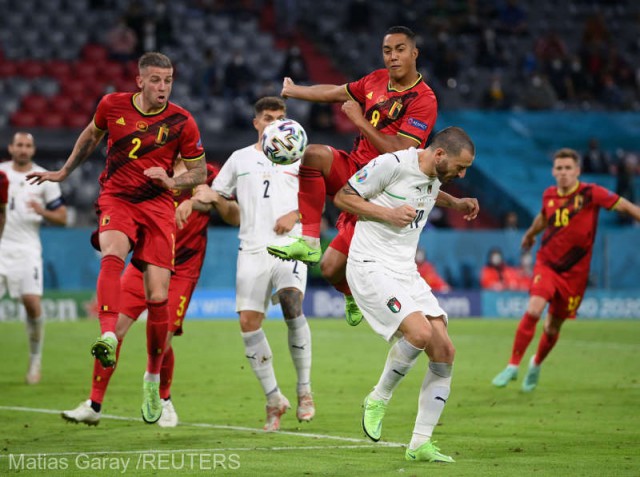 Fotbal - EURO 2020: Italia a învins Belgia cu 2-1 şi s-a calificat în semifinale