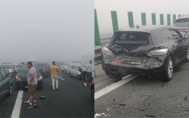 Video! CARAMBOL RUTIER, pe Autostrada A2, către LITORAL: Au fost IMPLICATE 52 de autoturisme. A fost ACTIVAT planul ROȘU