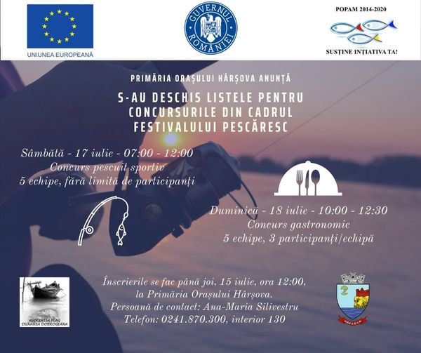 Primăria Hârşova organizează o serie de concursuri cu ocazia Festivalului pescăresc