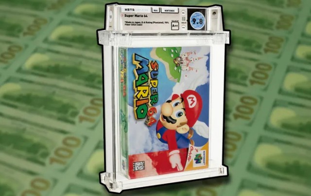 Un exemplar SuperMario 64, vândut la licitaţie cu 1,56 milioane de dolari, sumă record pentru un joc video