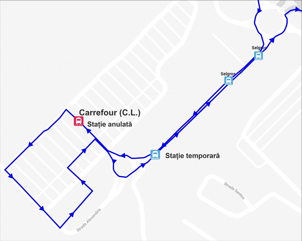 ATENȚIE! TRASEU DEVIAT pentru autobuzele care merg la Carrefour