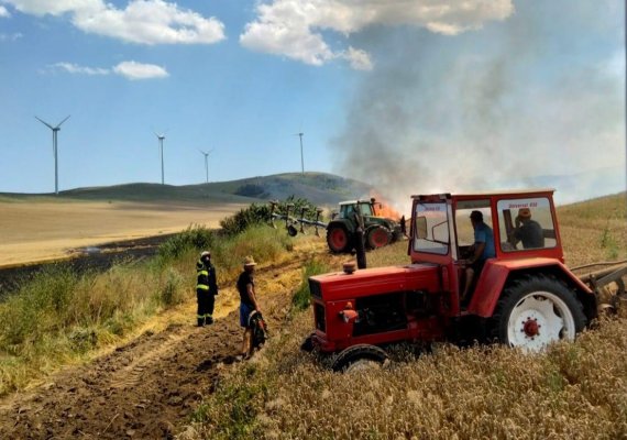 Un incendiu a DISTRUS aproximativ 25 de hectare de GRÂU, în apropiere de Agighiol. VIDEO