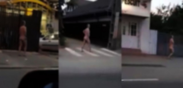 BĂRBAT DEZBRĂCAT, la PAS pe STRĂZILE Constanței